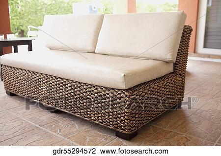 Couch in the porch View Large Photo Image Stock Image - Couch in the porch. Fotosearch