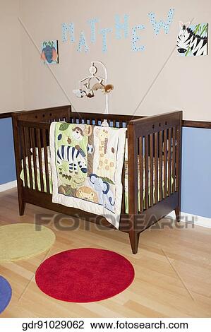 Crib in a room View Large Photo Image Stock Image - Crib in a room. Fotosearch