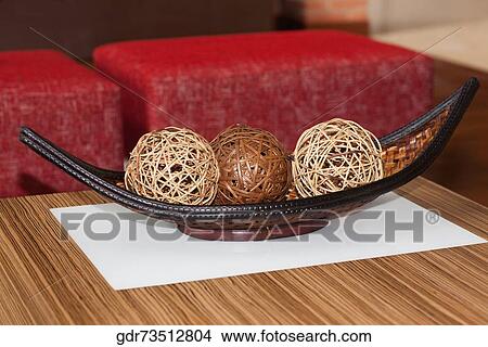 Decorative wicker balls in a basket View Large Photo Image Picture - Decorative wicker balls in a basket. Fotosearch
