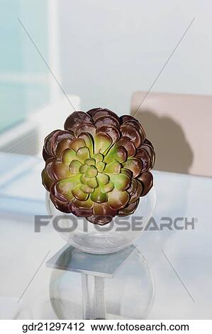 Stock Image - Flower vase on a table. Fotosearch