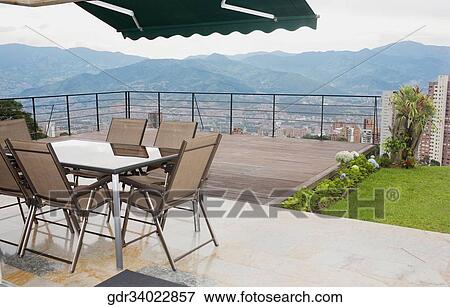 Furniture in the porch of a house View Large Photo Image Stock Photo - Furniture in the porch of a house. Fotosearch