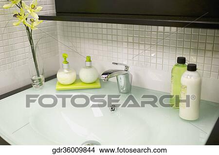 Picture - Interiors of a bathroom. Fotosearch