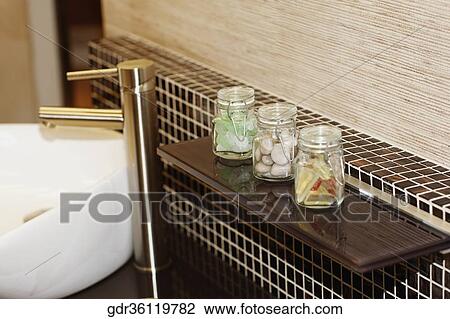 Stock Image - Interiors of a bathroom. Fotosearch