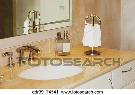 Stock Image - Interiors of a bathroom. Fotosearch
