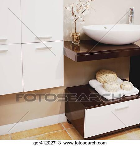 Stock Image - Interiors of a bathroom. Fotosearch