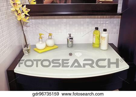 Interiors of a bathroom View Large Photo Image Stock Photo - Interiors of a bathroom. Fotosearch