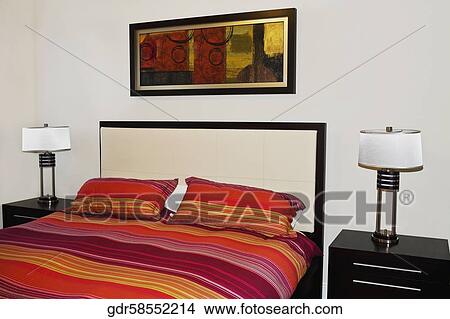 Picture - Interiors of a bedroom. Fotosearch