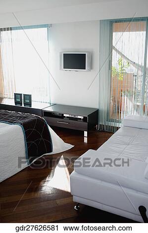 Interiors of a bedroom View Large Photo Image Stock Image - Interiors of a bedroom. Fotosearch