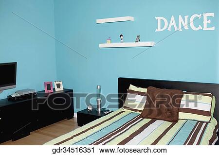 Interiors of a bedroom View Large Photo Image Stock Image - Interiors of a bedroom. Fotosearch