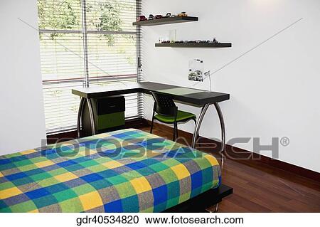 Interiors of a bedroom View Large Photo Image Stock Image - Interiors of a bedroom. Fotosearch