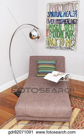 Stock Image - Interiors of a bedroom. Fotosearch