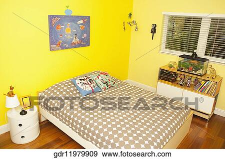 Interiors of a bedroom View Large Photo Image Stock Photo - Interiors of a bedroom. Fotosearch