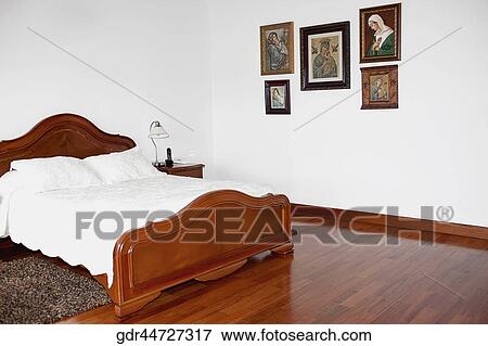 Interiors of a bedroom View Large Photo Image Stock Photo - Interiors of a bedroom. Fotosearch