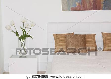Stock Photo - Interiors of a bedroom. Fotosearch