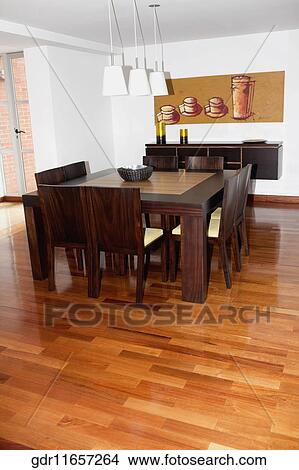 Interiors of a dining room View Large Photo Image Picture - Interiors of a dining room. Fotosearch