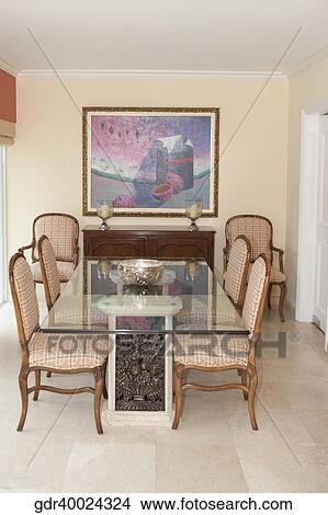 Interiors of a dining room View Large Photo Image Picture - Interiors of a dining room. Fotosearch