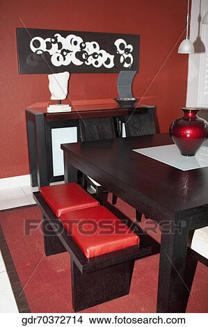 Interiors of a dining room View Large Photo Image Picture - Interiors of a dining room. Fotosearch