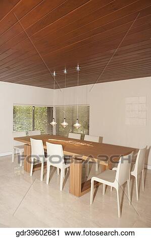 Interiors of a dining room View Large Photo Image Stock Image - Interiors of a dining room. Fotosearch