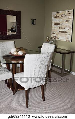 Stock Image - Interiors of a dining room. Fotosearch