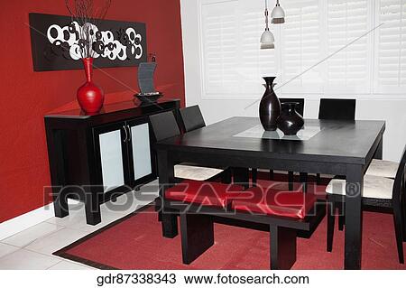 Interiors of a dining room View Large Photo Image Stock Image - Interiors of a dining room. Fotosearch