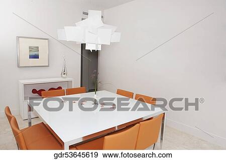 Interiors of a dining room View Large Photo Image Stock Photo - Interiors of a dining room. Fotosearch