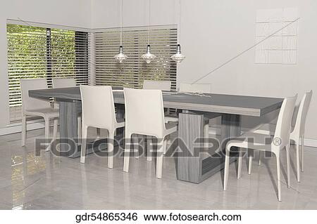Interiors of a dining room View Large Photo Image Stock Photograph - Interiors of a dining room. Fotosearch