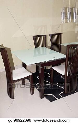 Interiors of a dining room View Large Photo Image Stock Photograph - Interiors of a dining room. Fotosearch