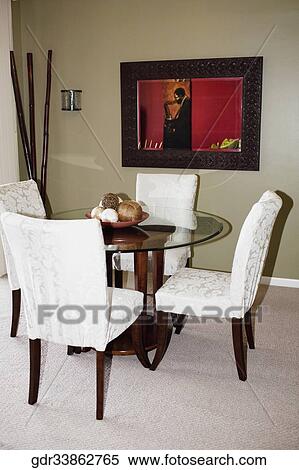 Interiors of a dining room View Large Photo Image Stock Photography - Interiors of a dining room. Fotosearch