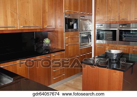 Interiors of a kitchen View Large Photo Image Picture - Interiors of a kitchen. Fotosearch