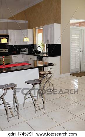Stock Image - Interiors of a kitchen. Fotosearch