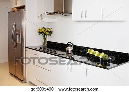 Interiors of a kitchen View Large Photo Image Stock Image - Interiors of a kitchen. Fotosearch