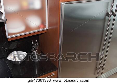 Stock Image - Interiors of a kitchen. Fotosearch