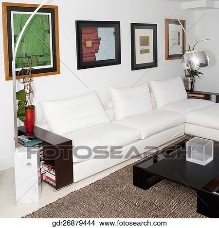Picture - Interiors of a living room. Fotosearch