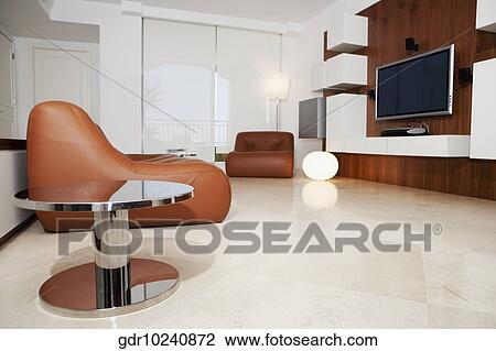 Interiors of a living room View Large Photo Image Stock Image - Interiors of a living room. Fotosearch