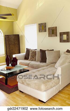 Interiors of a living room View Large Photo Image Stock Image - Interiors of a living room. Fotosearch