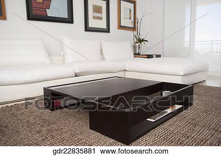 Stock Image - Interiors of a living room. Fotosearch