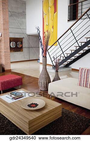 Stock Image - Interiors of a living room. Fotosearch
