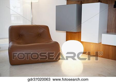 Stock Image - Interiors of a living room. Fotosearch