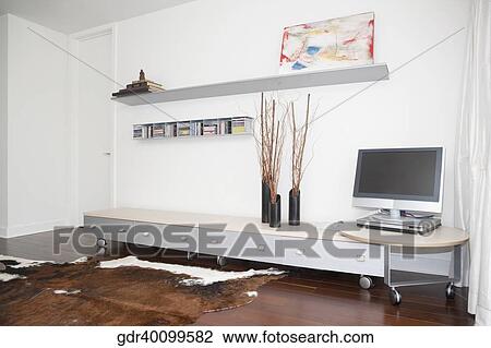 Interiors of a living room View Large Photo Image Stock Image - Interiors of a living room. Fotosearch