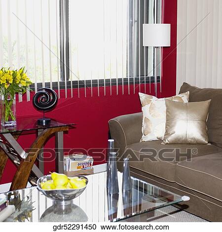 Interiors of a living room View Large Photo Image Stock Image - Interiors of a living room. Fotosearch