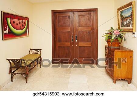 Stock Image - Interiors of a living room. Fotosearch
