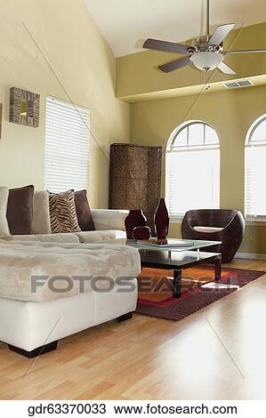 Interiors of a living room View Large Photo Image Stock Image - Interiors of a living room. Fotosearch