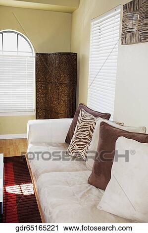 Stock Image - Interiors of a living room. Fotosearch