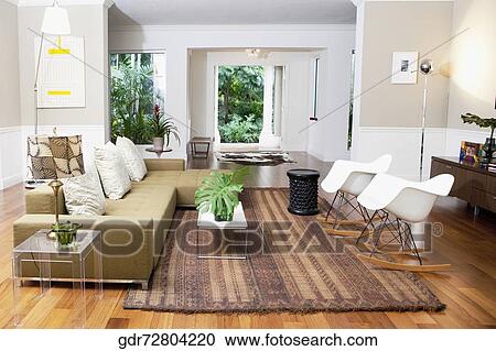Interiors of a living room View Large Photo Image Stock Image - Interiors of a living room. Fotosearch