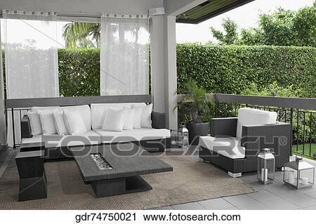 Stock Image - Interiors of a living room. Fotosearch