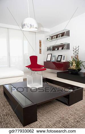 Stock Image - Interiors of a living room. Fotosearch