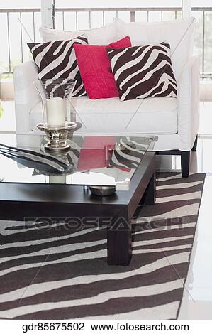 Stock Image - Interiors of a living room. Fotosearch