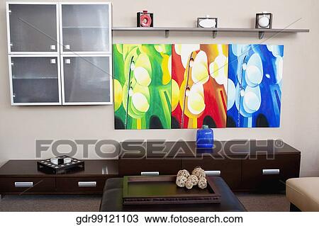 Interiors of a living room View Large Photo Image Stock Image - Interiors of a living room. Fotosearch