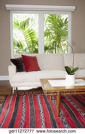 Interiors of a living room View Large Photo Image Stock Photo - Interiors of a living room. Fotosearch