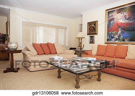 Interiors of a living room View Large Photo Image Stock Photo - Interiors of a living room. Fotosearch